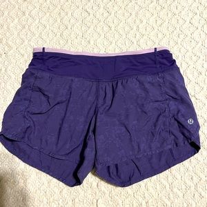 Lululemon speed up purple size 4 running shorts